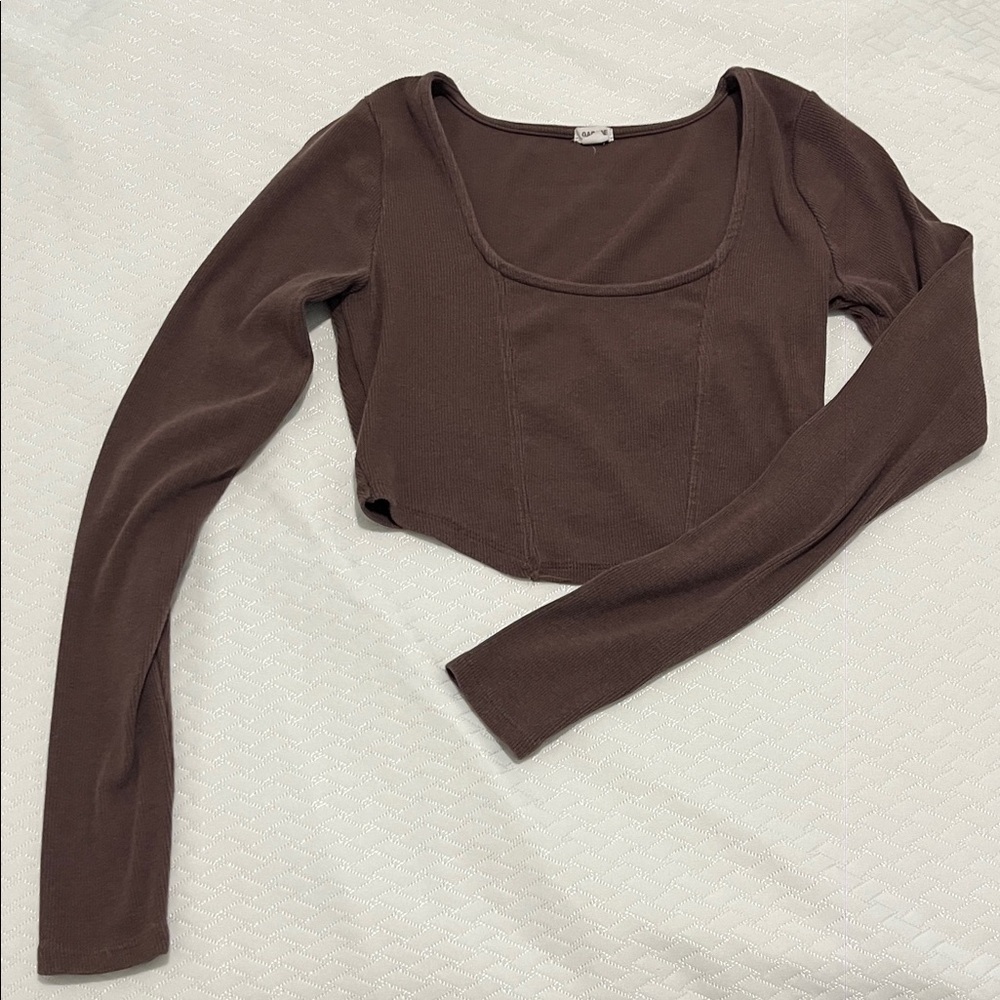 Garage Chocolate Brown Long Sleeve Bodysuit